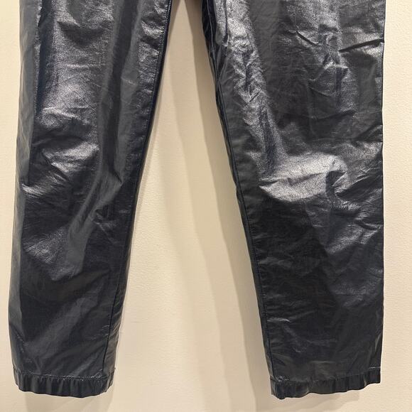 Free People Wonderwoman Pleated Metallic Paperbag High-Rise Pants Size 0 Festive - Picture 6 of 10